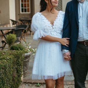 Pearl embellished bridal dress